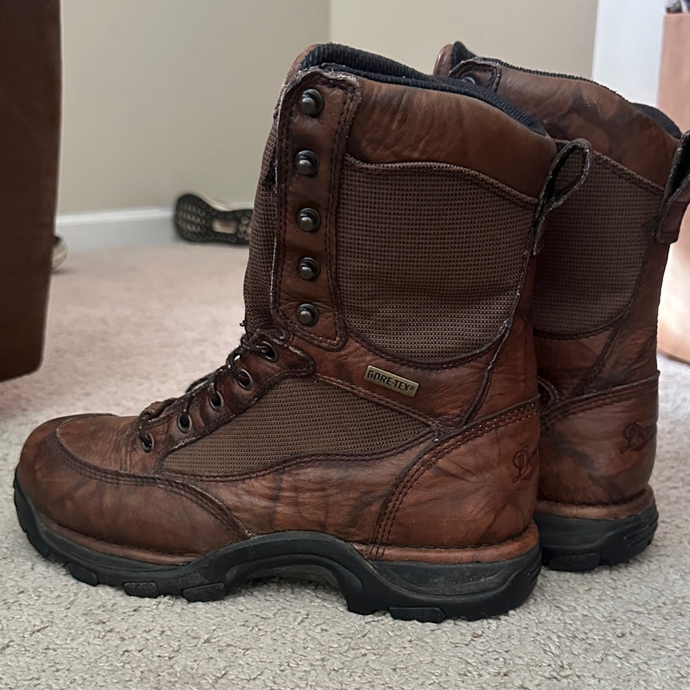 Danner Brown Black Marble Leather Gortex Boots